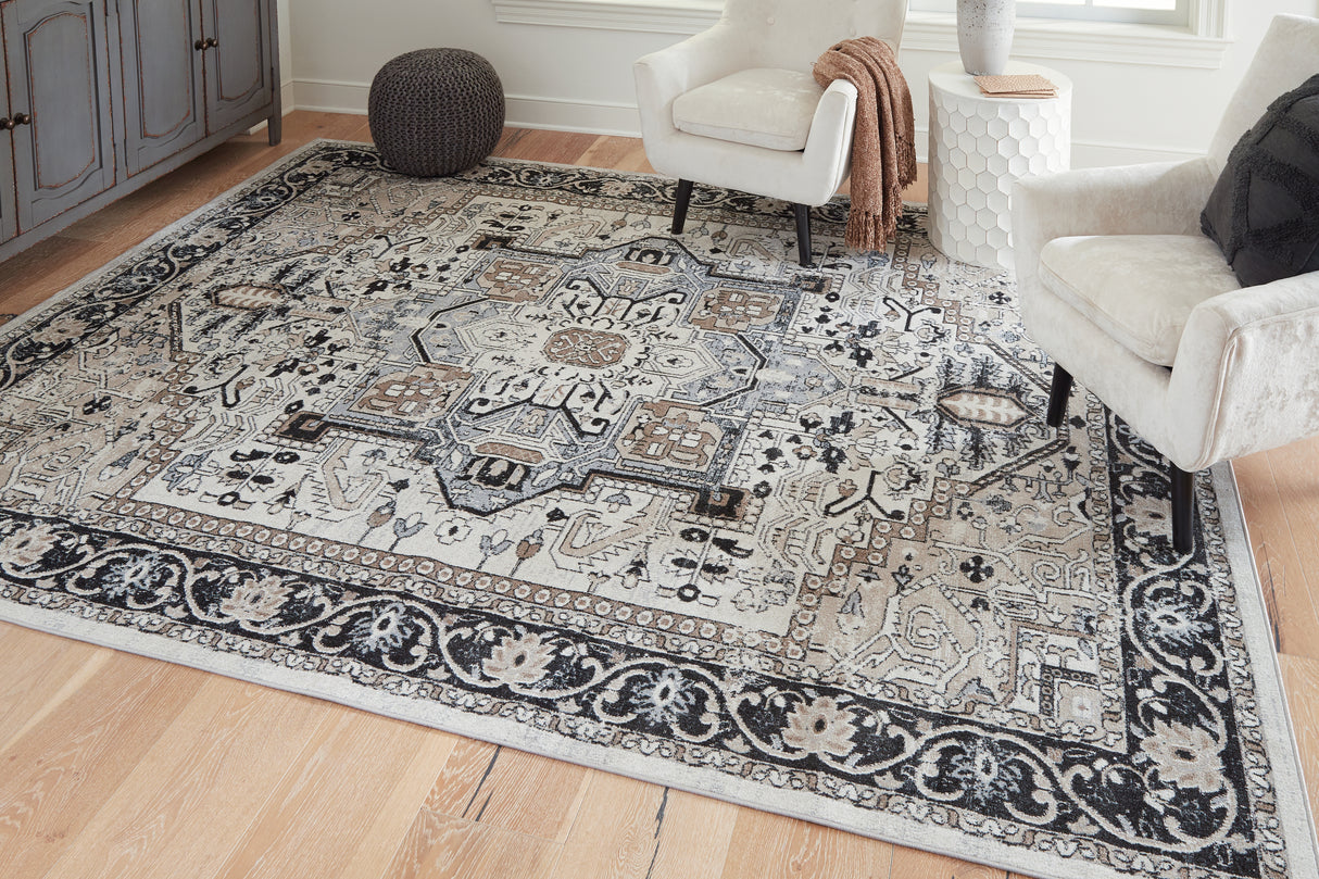 Mega Furniture - Ashley Furniture - Gregmoore Rug - 5'2" x 6'10" Washable Rug / Multi - R405822