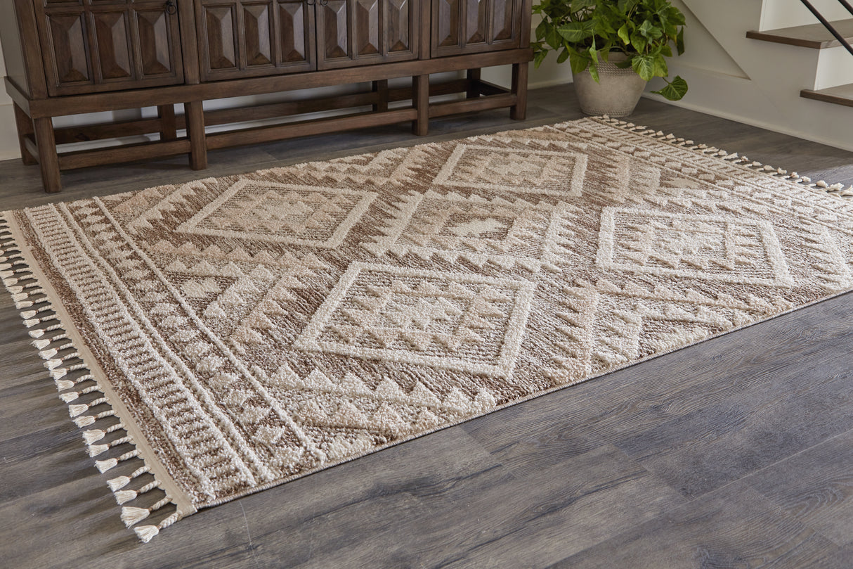 Mega Furniture - Ashley Furniture - Odedale Rug - 8' x 10' Rug / Tan/Cream - R406061
