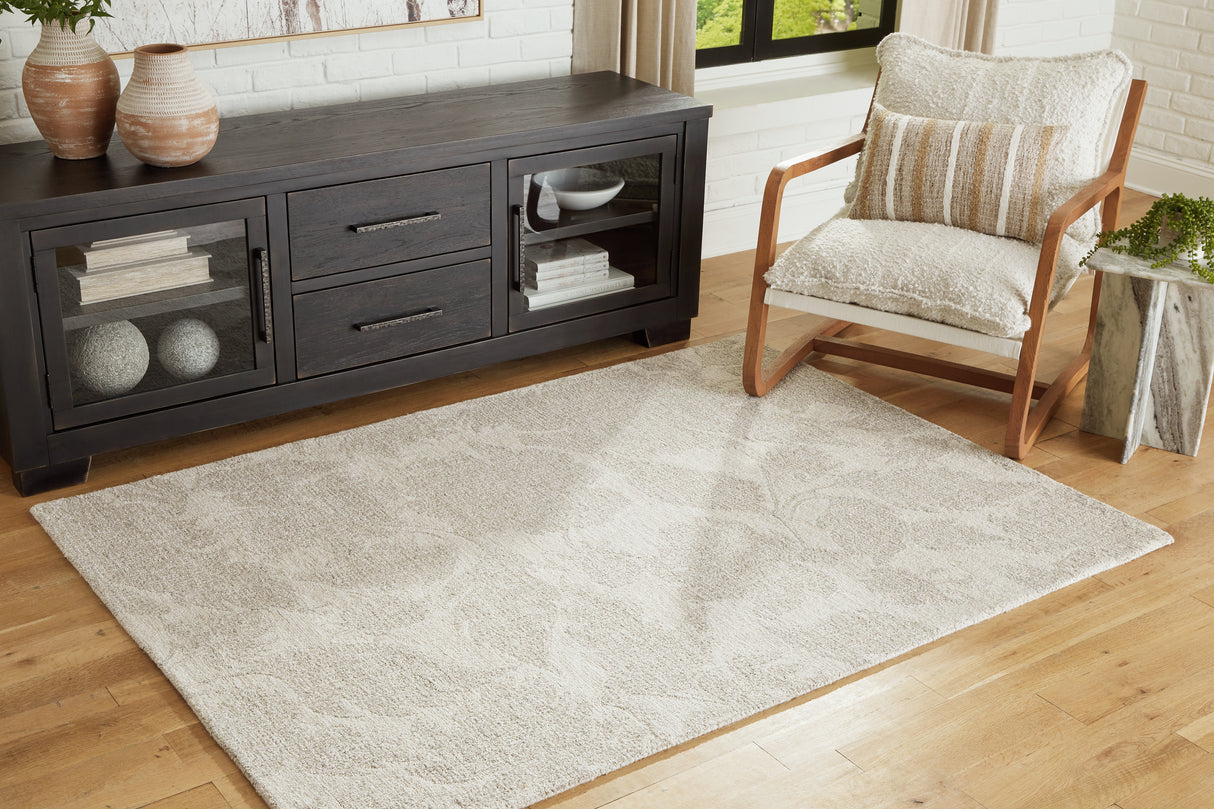 Mega Furniture - Ashley Furniture - Chadess Rug - 5' x 7' Rug / Linen/Taupe - R406362