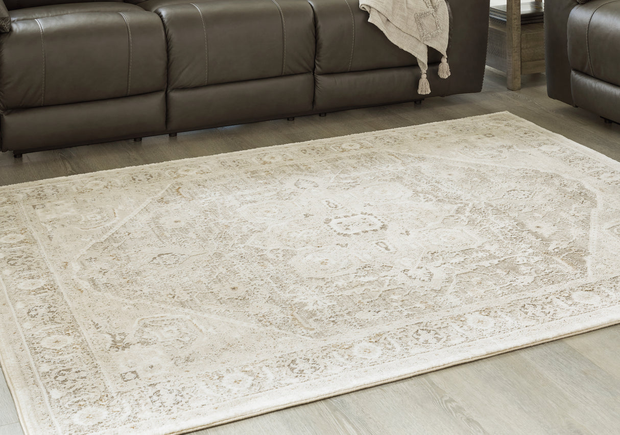 Mega Furniture - Ashley Furniture - Gatwell Rug - 5' x 7' Rug / Ivory/Gray/Tan - R406512