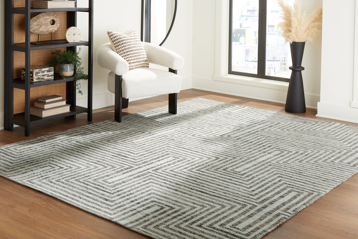 Mega Furniture - Ashley Furniture - Jossen Rug - 8' x 10' Rug / Ivory/Gray - R406831