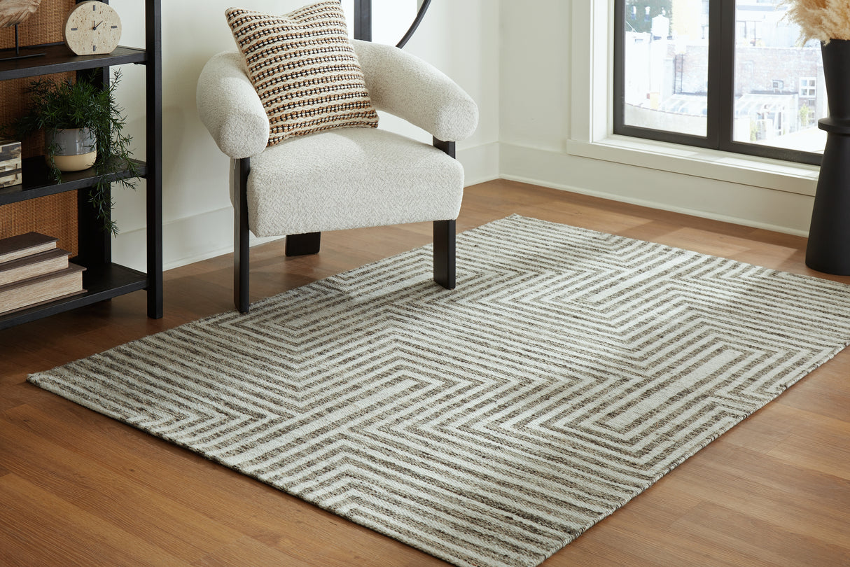 Mega Furniture - Ashley Furniture - Jossen Rug - 8' x 10' Rug / Ivory/Gray - R406831