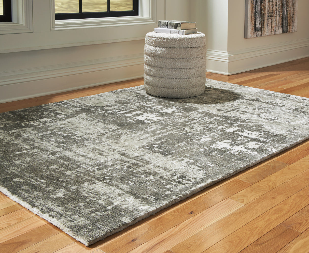 Mega Furniture - Ashley Furniture - Valmontic Rug - 8' x 10' Rug / Gray - R406921