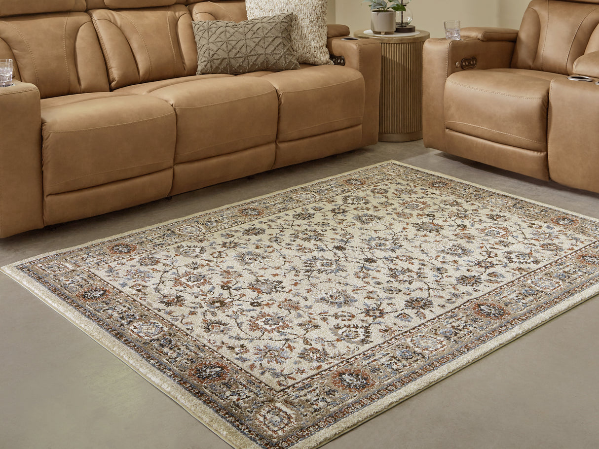 Mega Furniture - Ashley Furniture - Beritham Rug - Large Rug / Blue/Brown/Beige - R407261