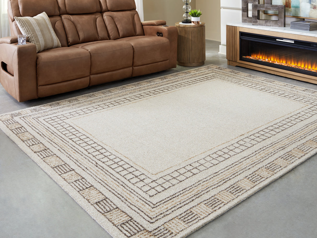 Mega Furniture - Ashley Furniture - Idaman Rug - Medium Rug / Taupe/Brown - R407292