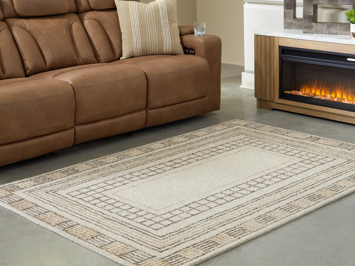 Mega Furniture - Ashley Furniture - Idaman Rug - Medium Rug / Taupe/Brown - R407292