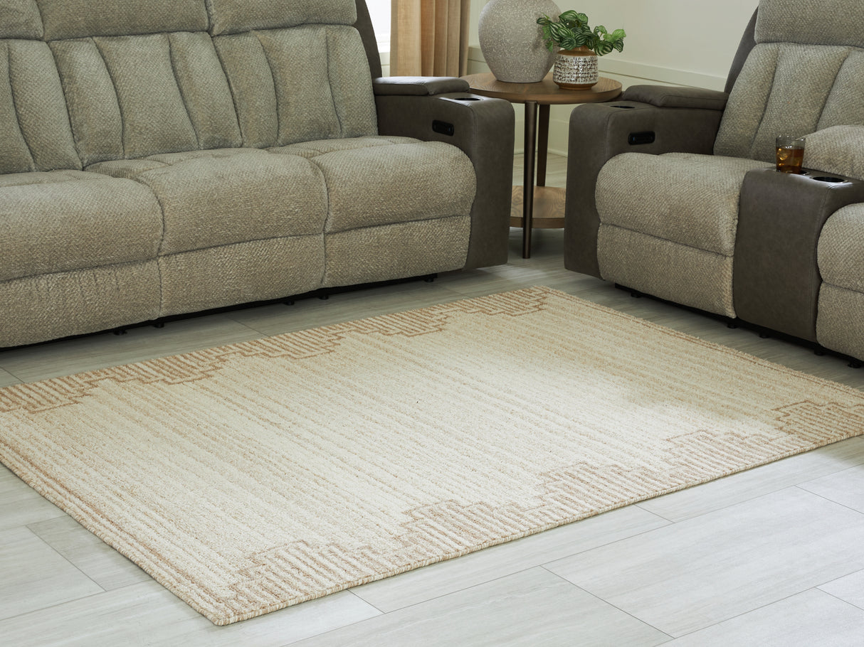 Mega Furniture - Ashley Furniture - Emorymore Rug - Medium Rug / Brown/Beige - R407302