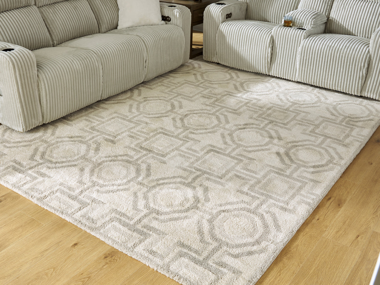 Mega Furniture - Ashley Furniture - Maconville Rug - Large Rug / Ivory/Gray - R407321