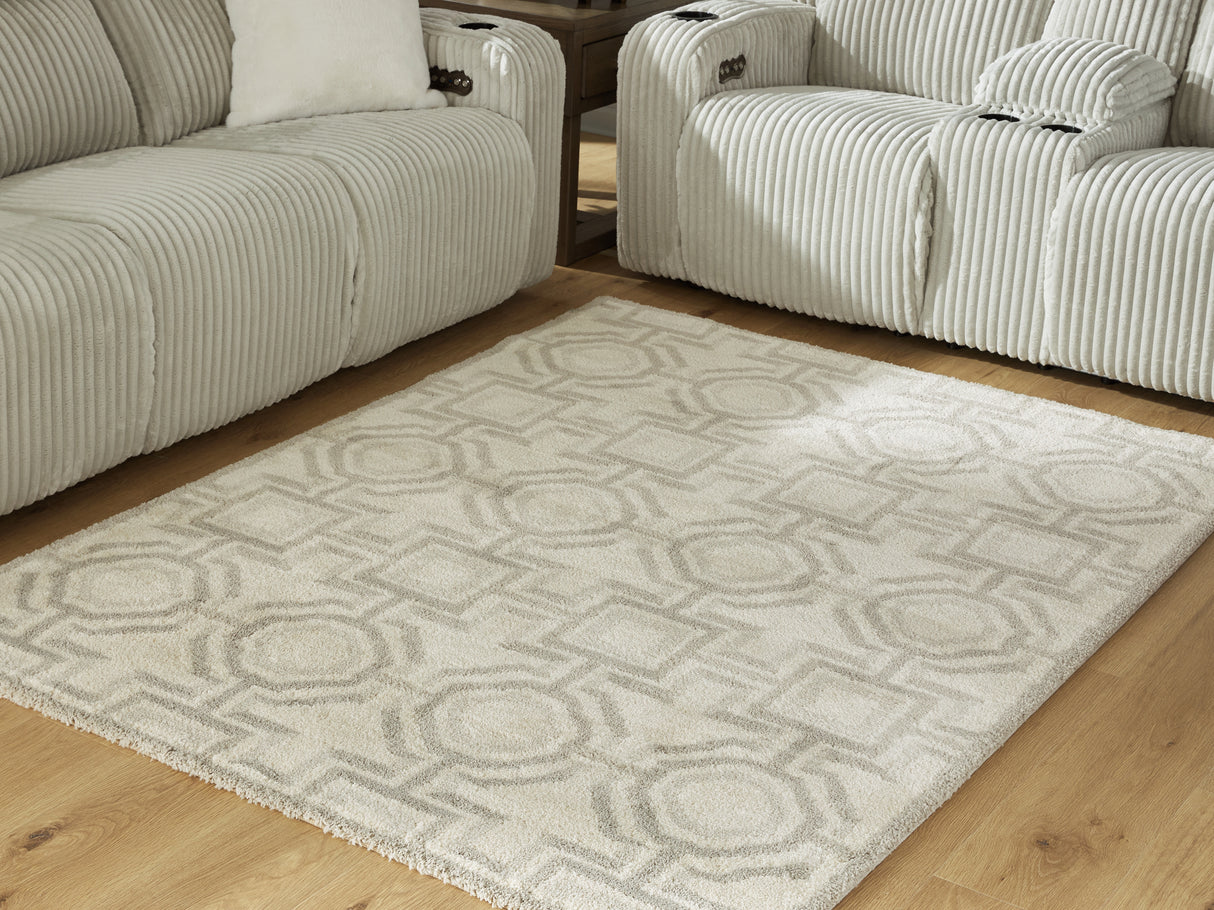Mega Furniture - Ashley Furniture - Maconville Rug - Medium Rug / Ivory/Gray - R407322