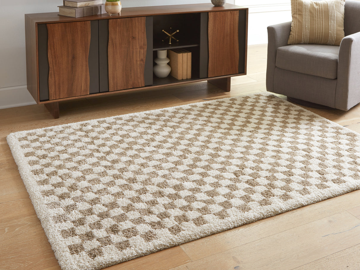 Mega Furniture - Ashley Furniture - Karamen Rug - Large Rug / Taupe/Ivory - R407341