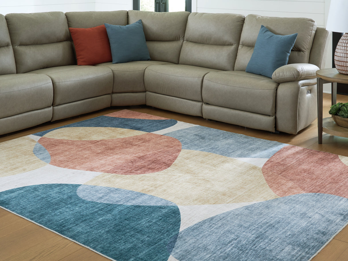 Mega Furniture - Ashley Furniture - Chanleigh Rug - Washable 7'6" x 9'6" Area Rug / Multi - R407371