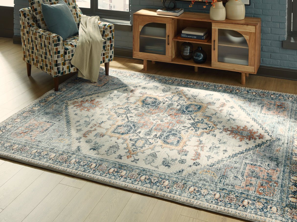 Mega Furniture - Ashley Furniture - Wallney Rug - 5' x 7' Area Rug / Multi - R407492