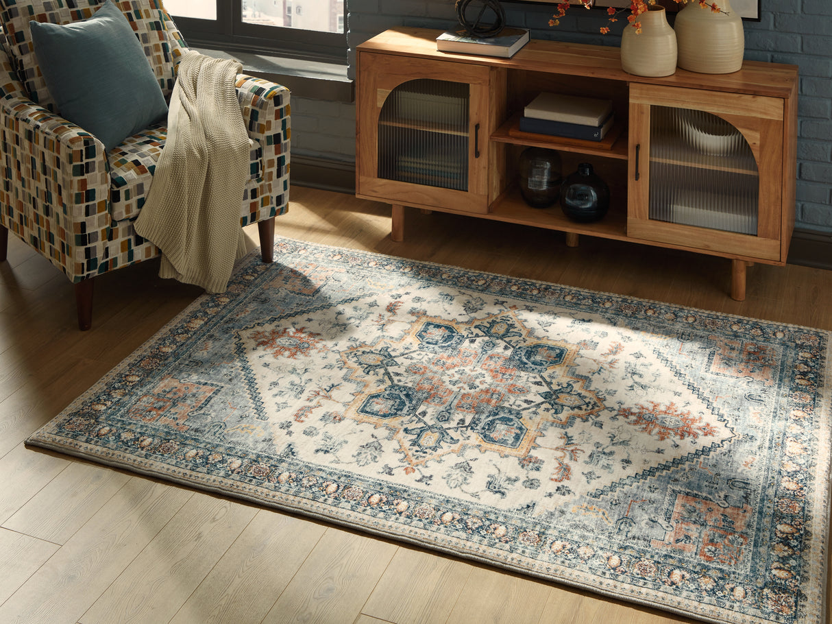 Mega Furniture - Ashley Furniture - Wallney Rug - 5' x 7' Area Rug / Multi - R407492