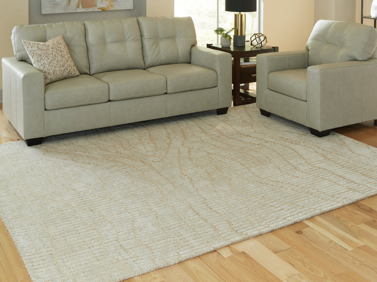 Mega Furniture - Ashley Furniture - Jaseena Rug - 7'8" x 10' Area Rug / Beige/Tan - R407721