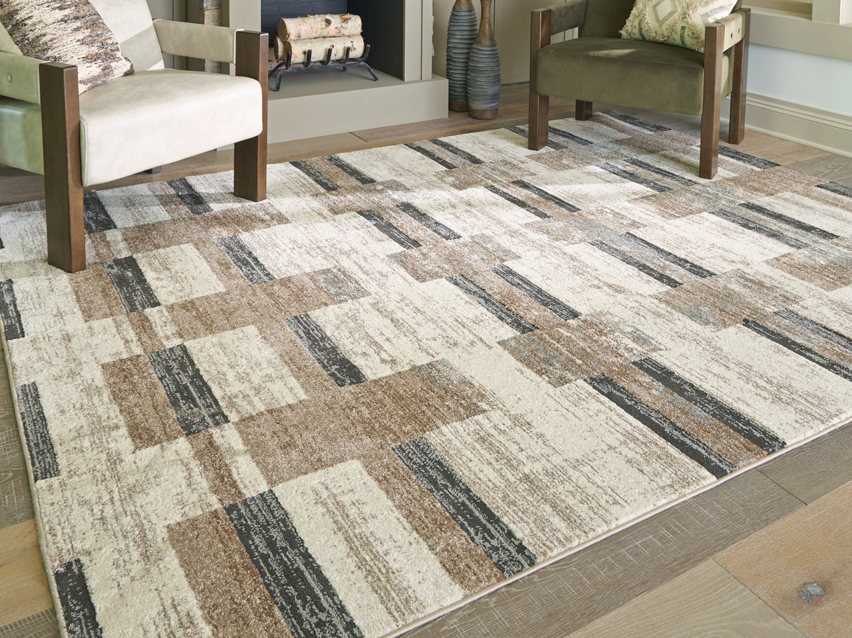 Mega Furniture - Ashley Furniture - Alstone Rug - 7'10" x 10' Area Rug / Multi - R407731