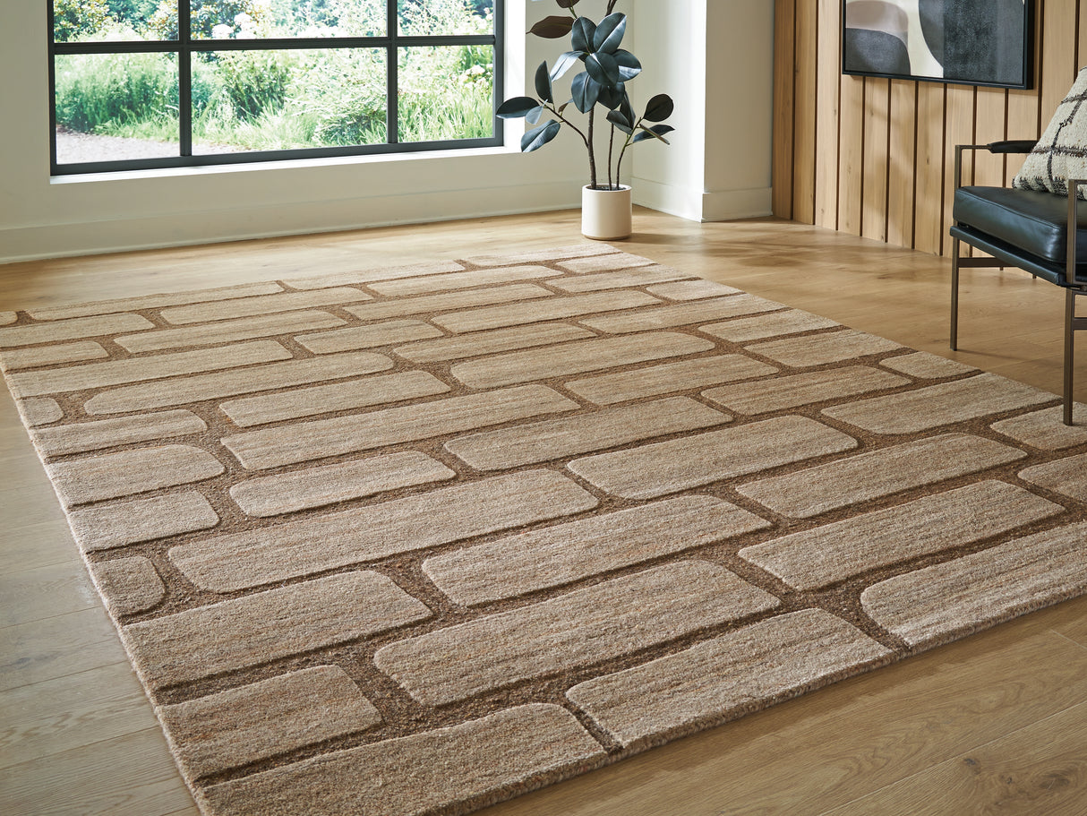 Mega Furniture - Ashley Furniture - Orest Rug - Large Rug / Brown - R407981