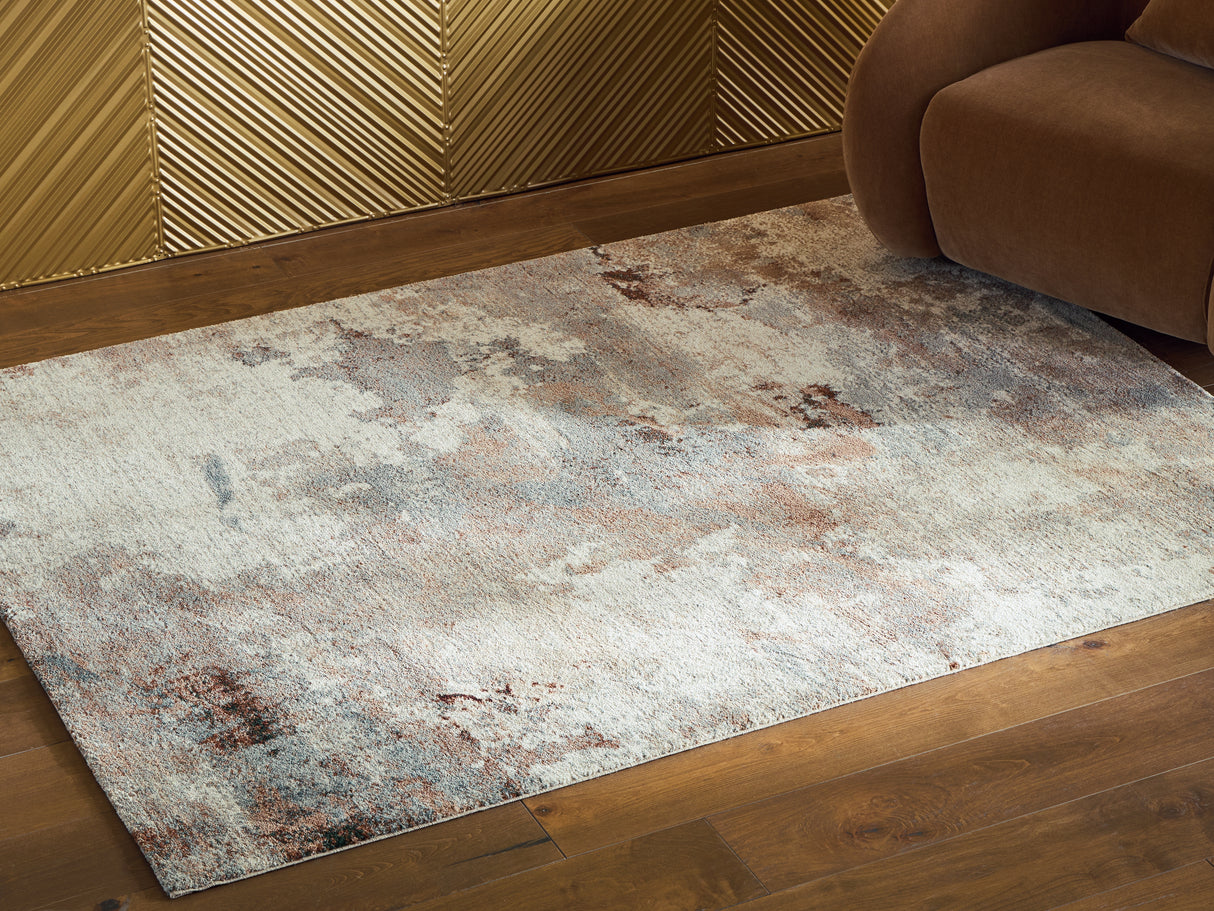 Mega Furniture - Ashley Furniture - Jadenburg Rug - Medium Rug / Cream/Gray/Sienna - R408122