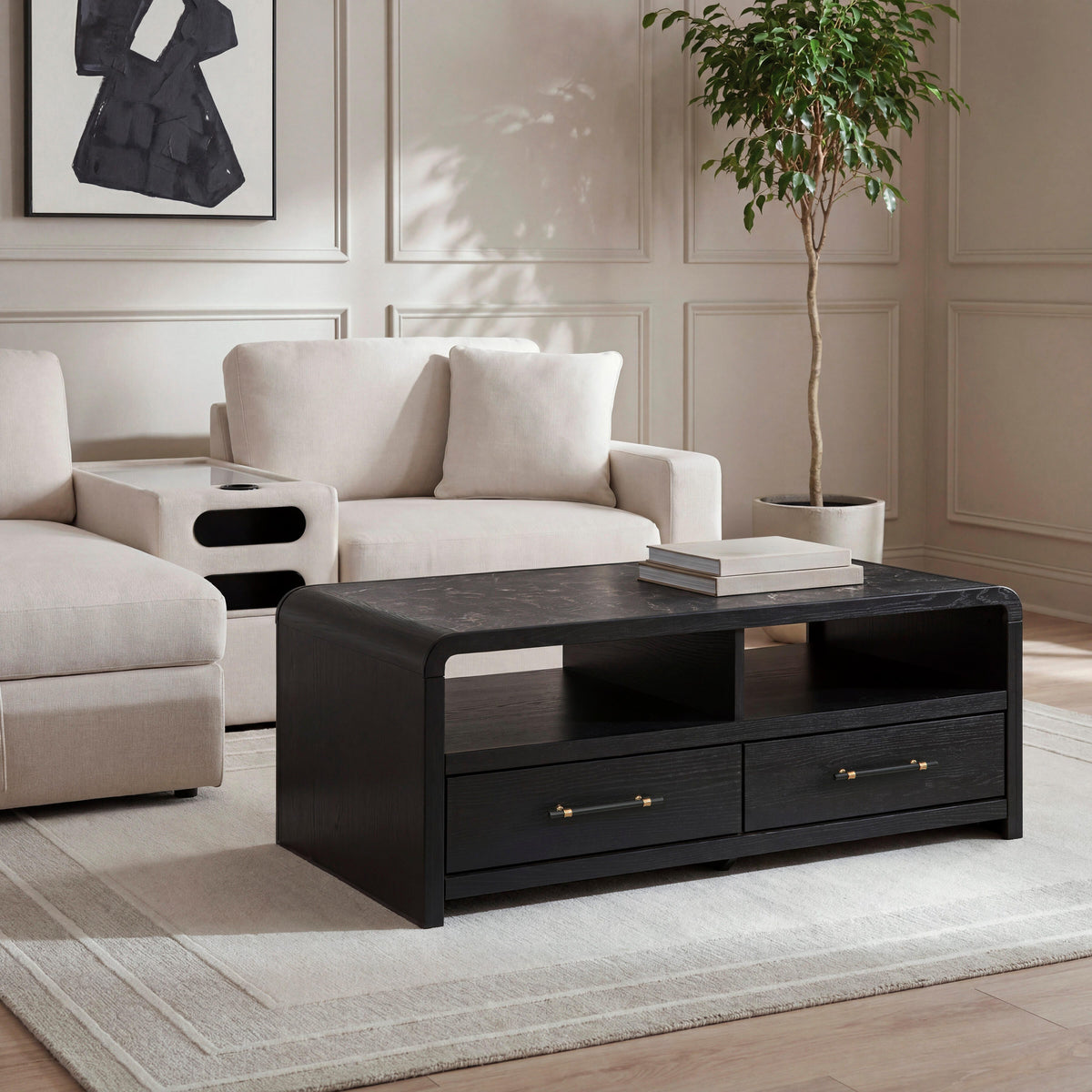 Mega Furniture - Ashley Furniture - Clanden Coffee Table - Rectangular Cocktail Table - T1540-1