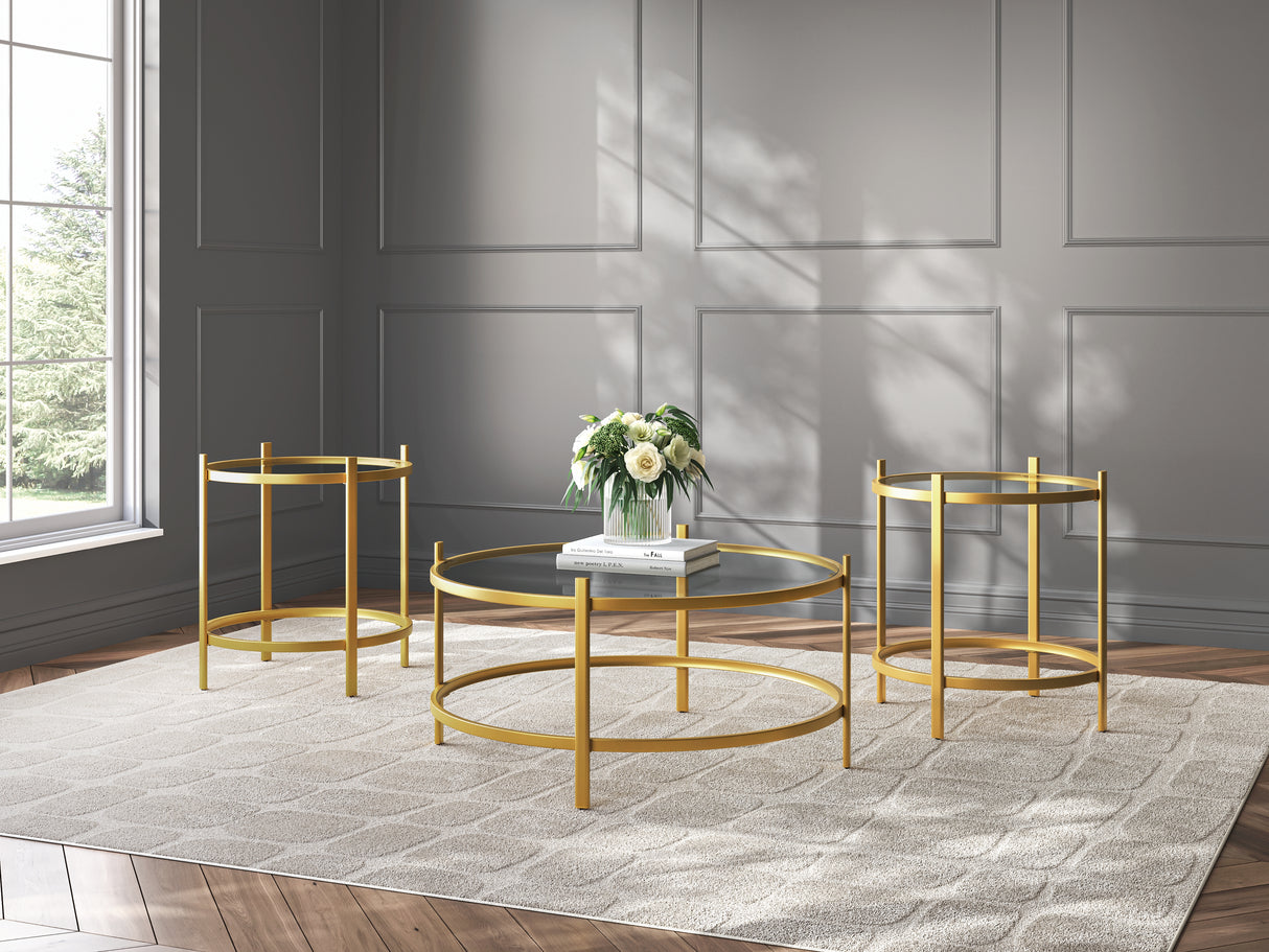 Mega Furniture - Ashley Furniture - Pearlox Table (Set of 3) - Occasional Table Set (3/CN) / Gold - T173-13