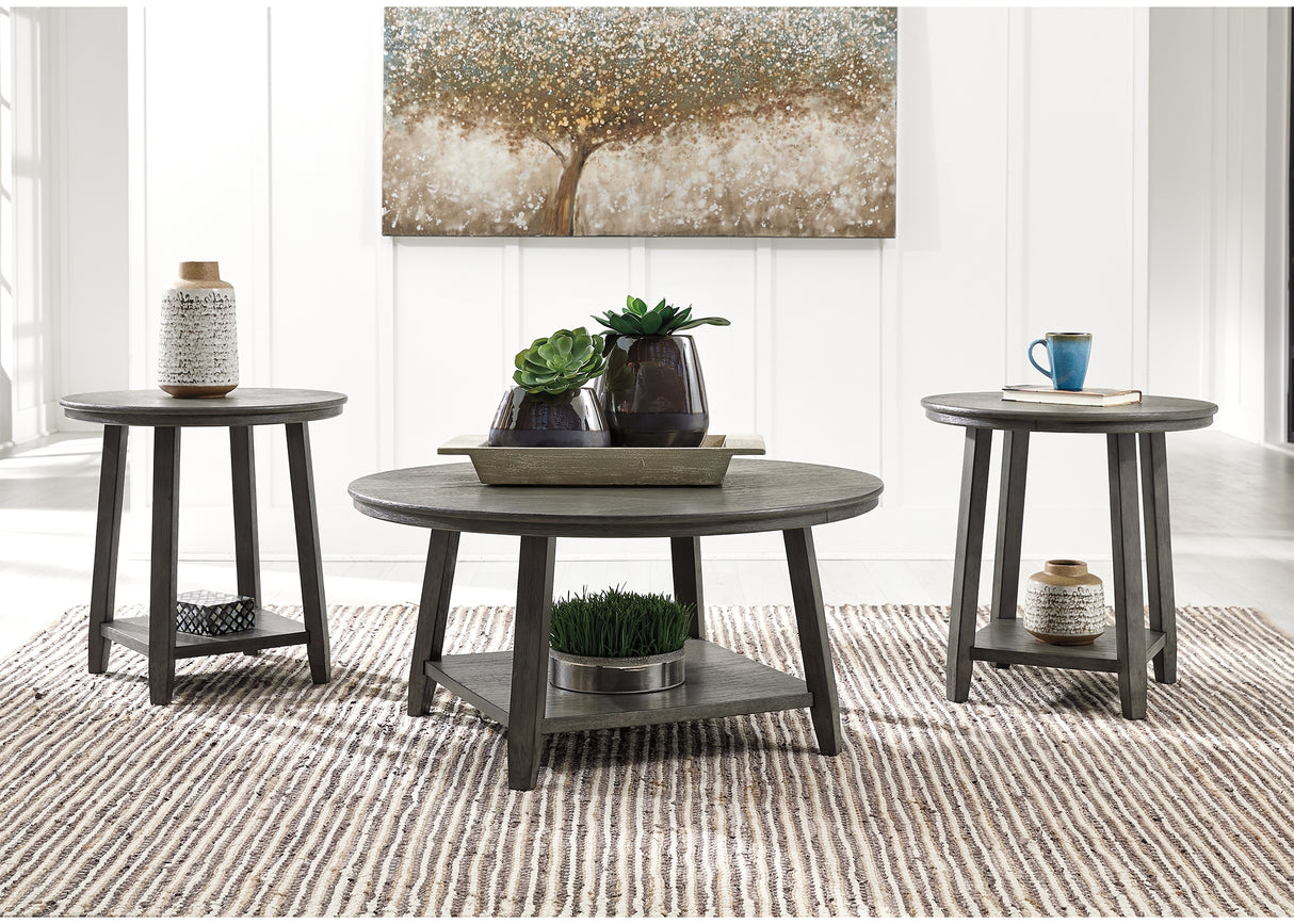 Mega Furniture - Ashley Furniture - Caitbrook Table (Set of 3) - Occasional Table Set (3/CN) / Gray - T188-13