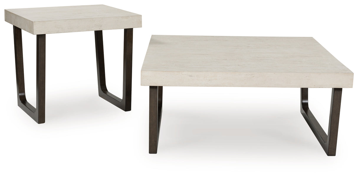Mega Furniture - Ashley Furniture - Westenfort Table (Set of 2) - Occasional Table Set (Set of 2) / Espresso/Gray - T202-12