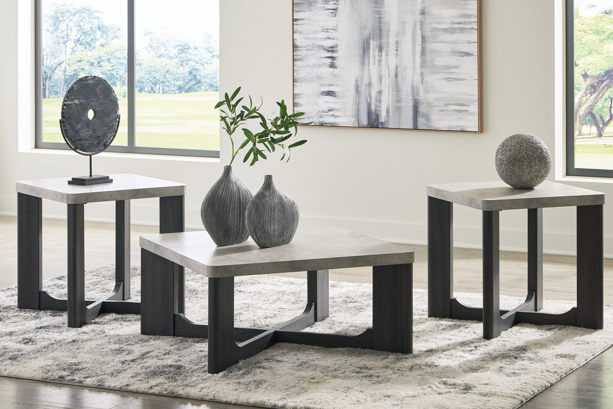 Mega Furniture - Ashley Furniture - Sharstorm Table (Set of 3) - Occasional Table Set (3/CN) / Two-tone Gray - T251-13