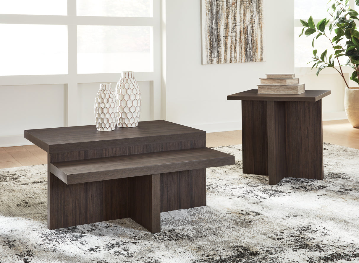 Mega Furniture - Ashley Furniture - Zendex Table (Set of 2) - Occasional Table Set (Set of 2) / Brown - T304-12