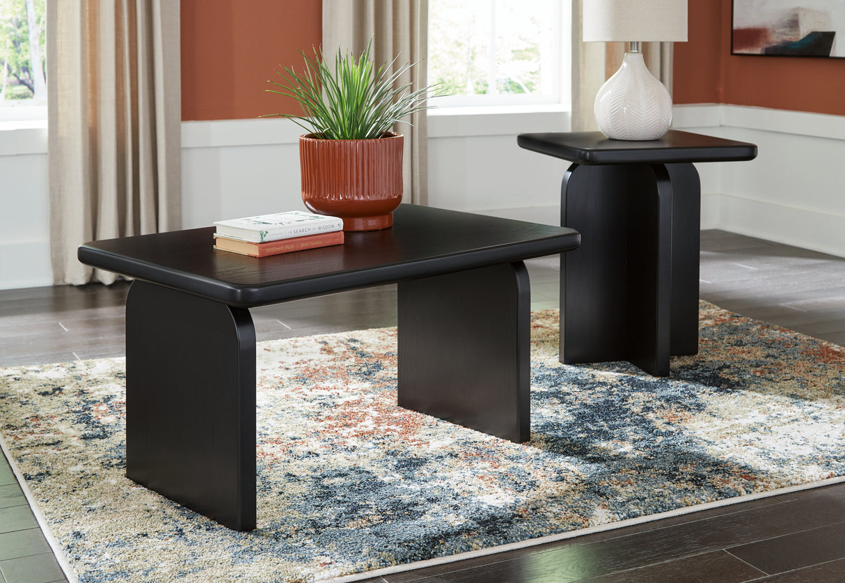 Mega Furniture - Ashley Furniture - Mitchalli Table (Set of 2) - Occasional Table Set (Set of 2) / Black - T313-12