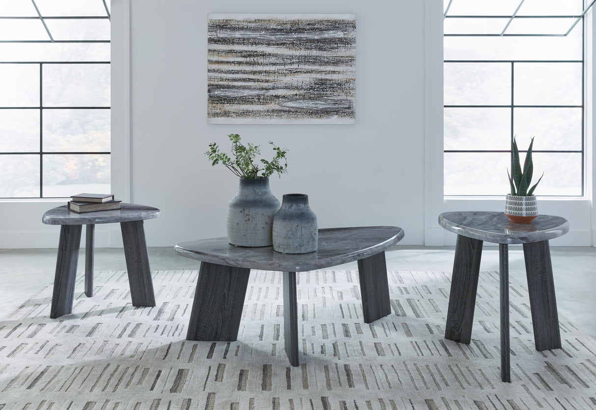 Mega Furniture - Ashley Furniture - Bluebond Table (Set of 3) - Occasional Table Set (3/CN) / Gray - T390-13