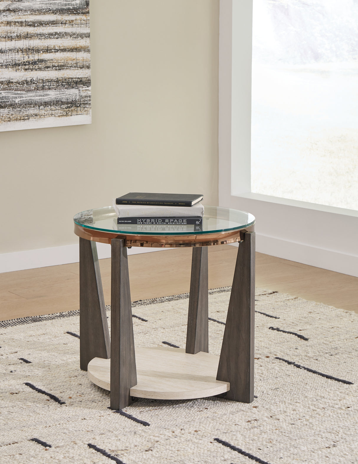 Mega Furniture - Ashley Furniture - Frazwa End Table - Round End Table / Multi - T432-6