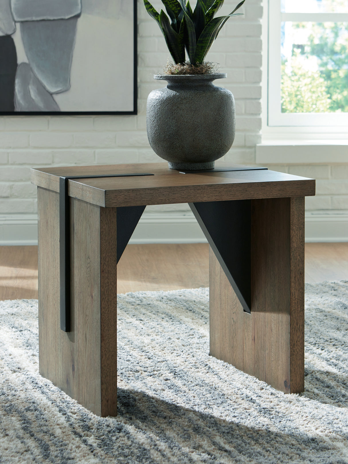 Mega Furniture - Ashley Furniture - Kandinew End Table - Square End Table - T554-2