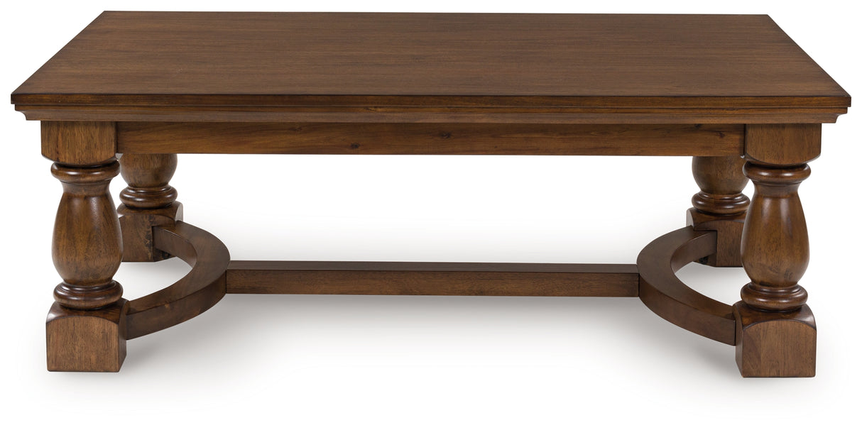 Mega Furniture - Ashley Furniture - Sturlayne Coffee Table - Rectangular Cocktail Table / Brown - T609-1