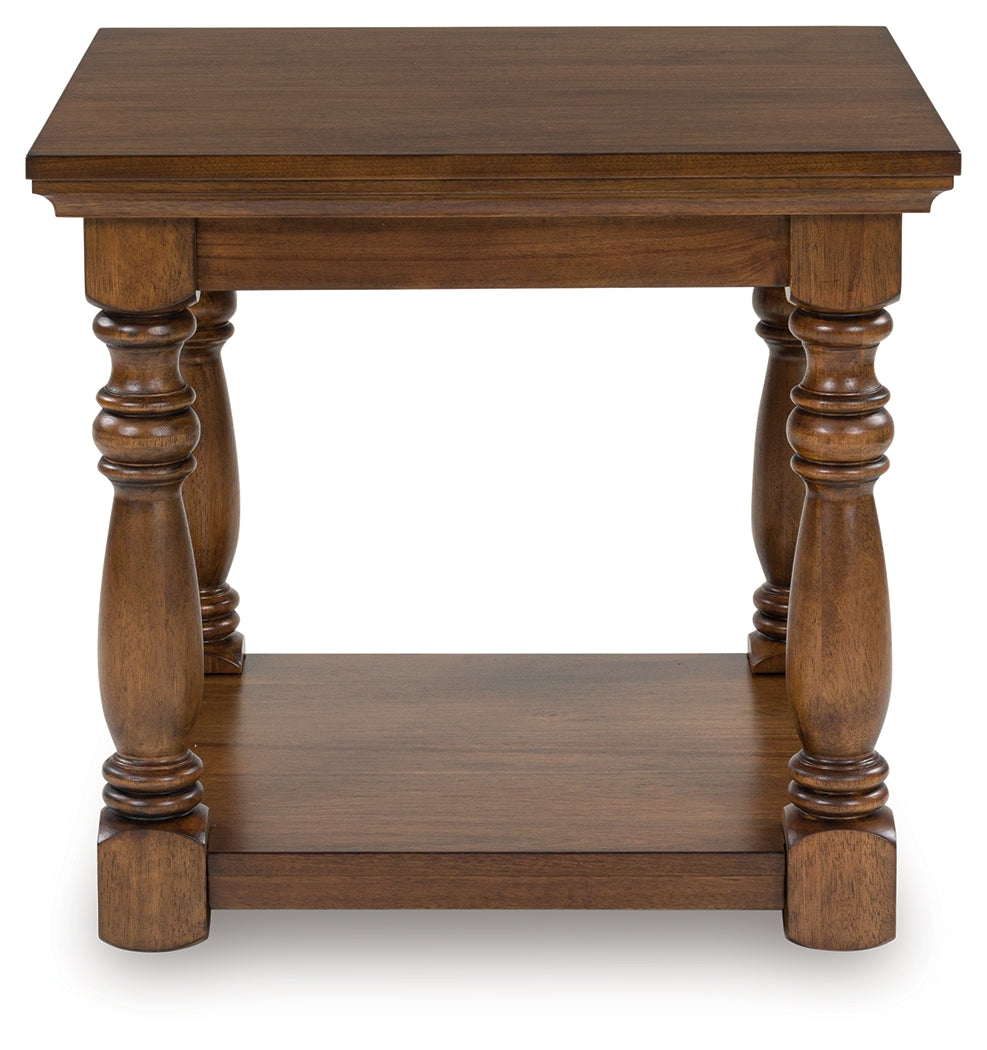 Mega Furniture - Ashley Furniture - Sturlayne End Table - Rectangular End Table / Brown - T609-3