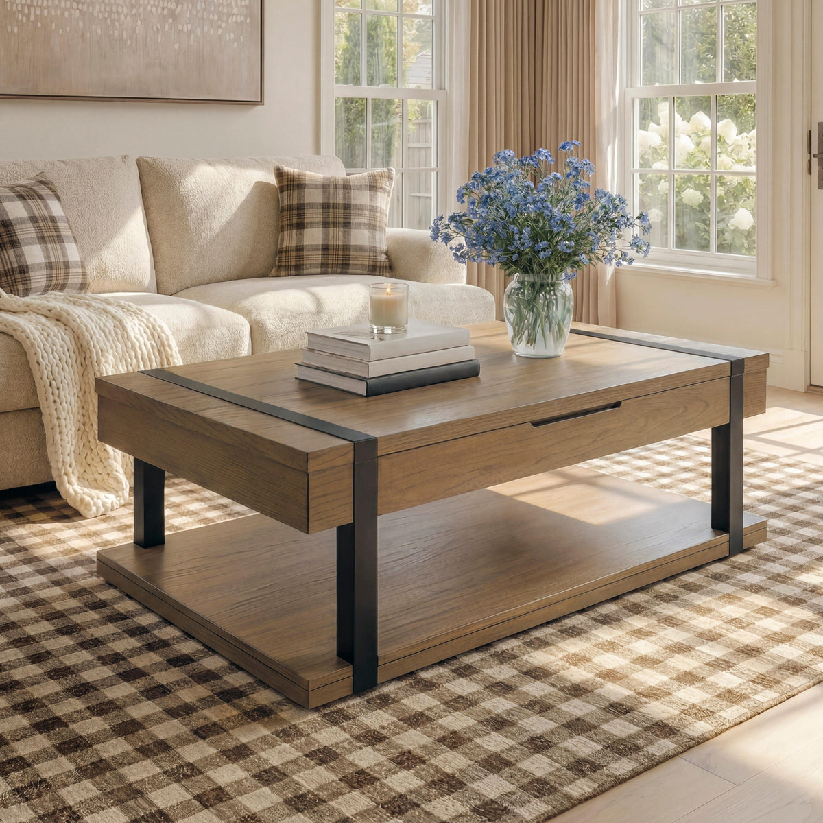 Mega Furniture - Ashley Furniture - Jorannti Lift-Top Coffee Table - Rect Lift Top Cocktail Table - T631-9
