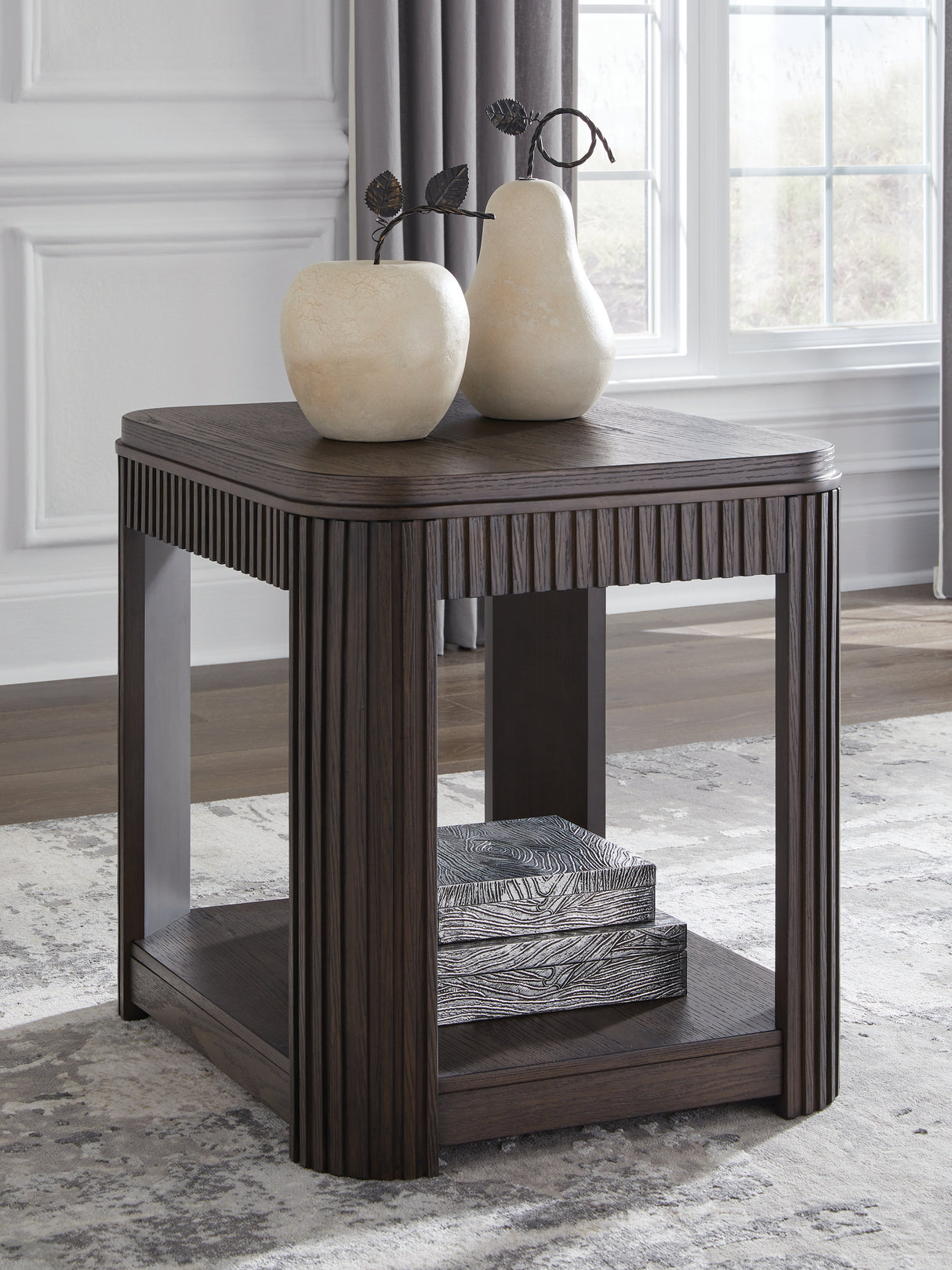 Mega Furniture - Ashley Furniture - Carlibrie End Table - Rectangular End Table / Warm Brown - T700-3