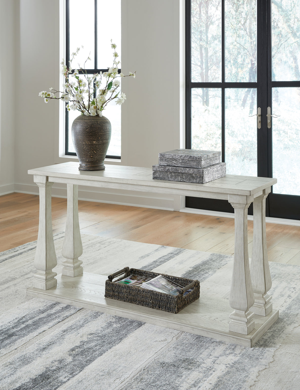 Mega Furniture - Ashley Furniture - Arlendyne Sofa Table - Sofa Table / Antique White - T747-4