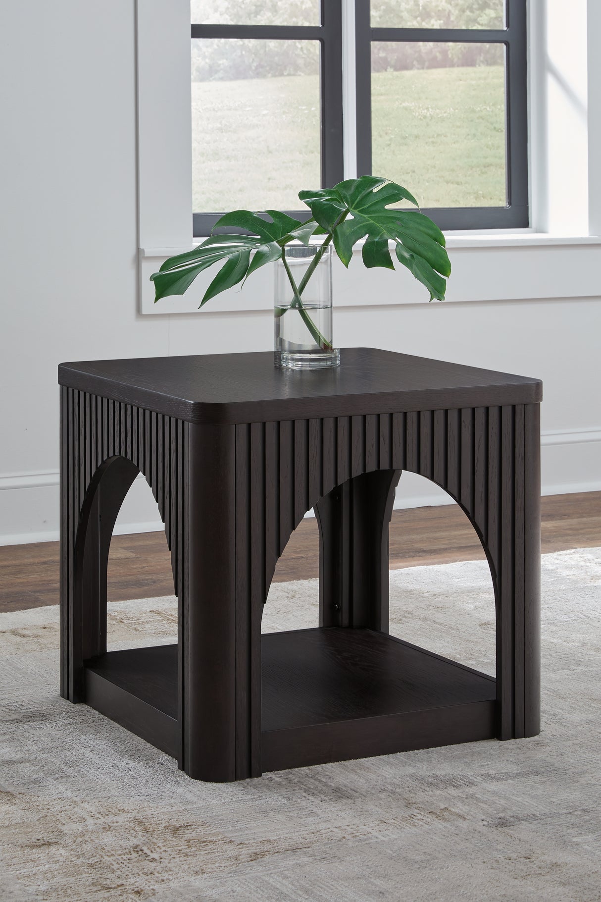 Mega Furniture - Ashley Furniture - Yellink End Table - Square End Table / Black - T760-2