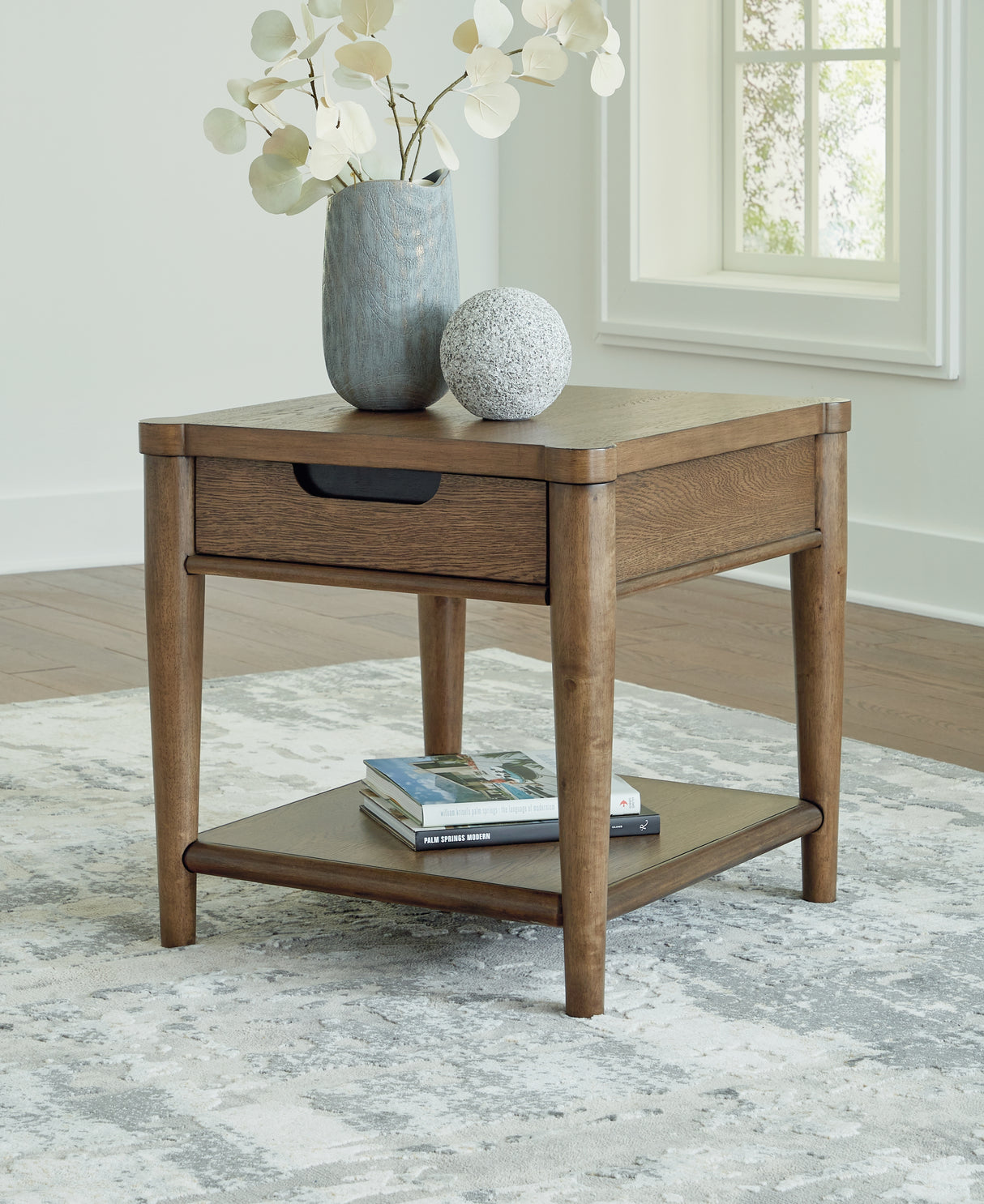 Mega Furniture - Ashley Furniture - Roanhowe End Table - Rectangular End Table / Brown - T769-3