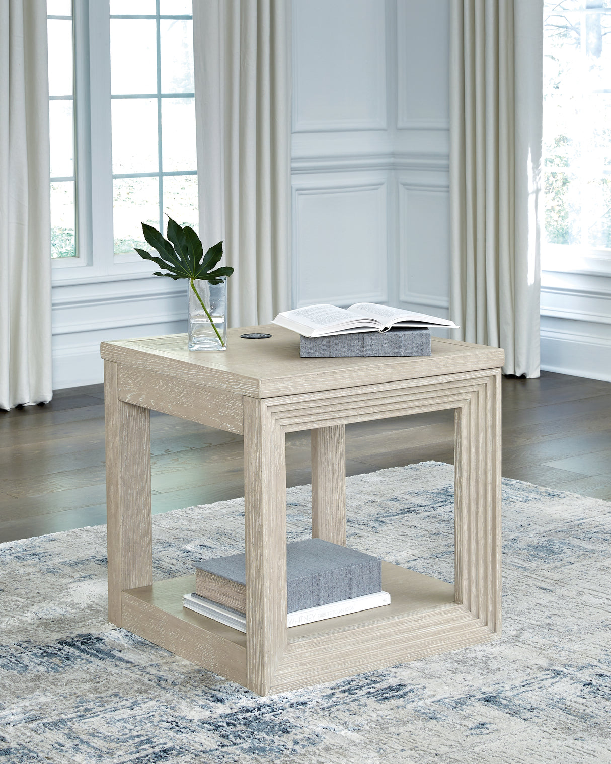 Mega Furniture - Ashley Furniture - Marxhart End Table - Square End Table / Bisque - T791-2