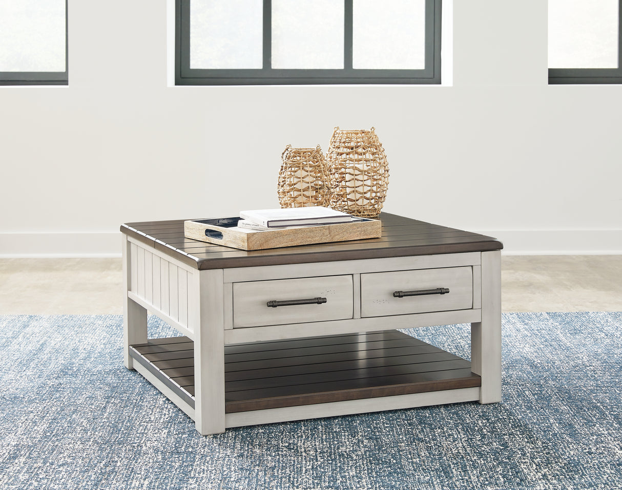 Mega Furniture - Ashley Furniture - Darborn Lift-Top Coffee Table - Lift Top Cocktail Table / Gray/Brown - T796-00