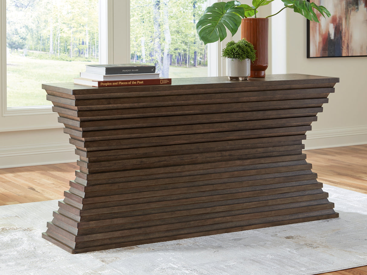 Mega Furniture - Ashley Furniture - Hannodream Sofa Table - Sofa Table / Warm Brown - T821-4