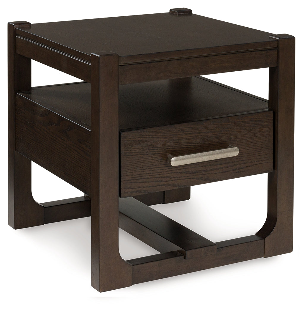 Mega Furniture - Ashley Furniture - Breckington End Table - Rectangular End Table / Dark Brown - T656-3