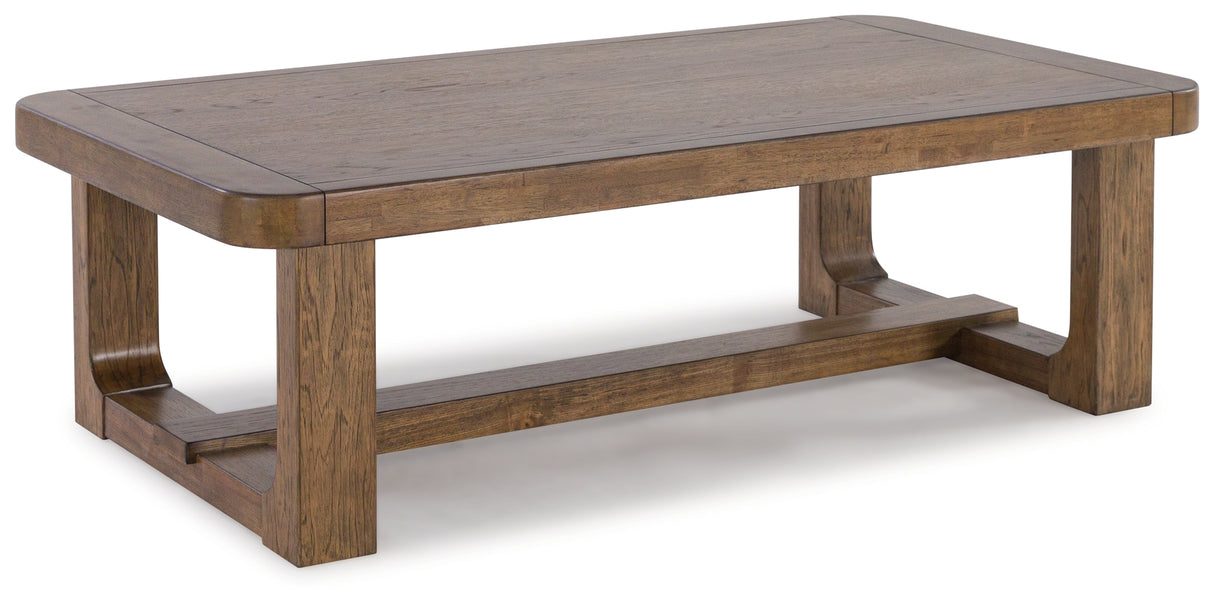 Mega Furniture - Ashley Furniture - Cabalynn Coffee Table - Rectangular Cocktail Table / Light Brown - T974-1