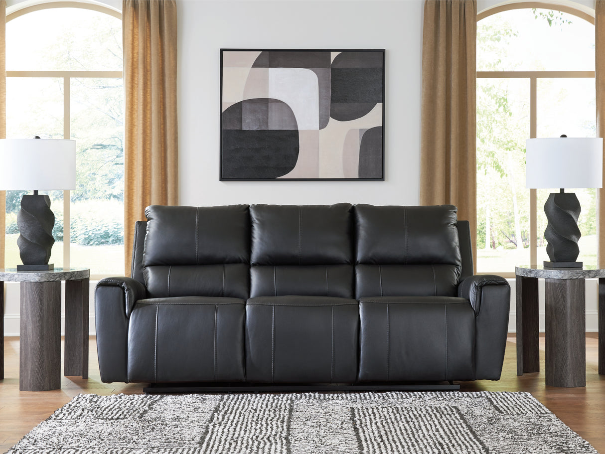 Mega Furniture - Ashley Furniture - Glossmore Living Room - Reclining Sofa / Black - PCU1170088