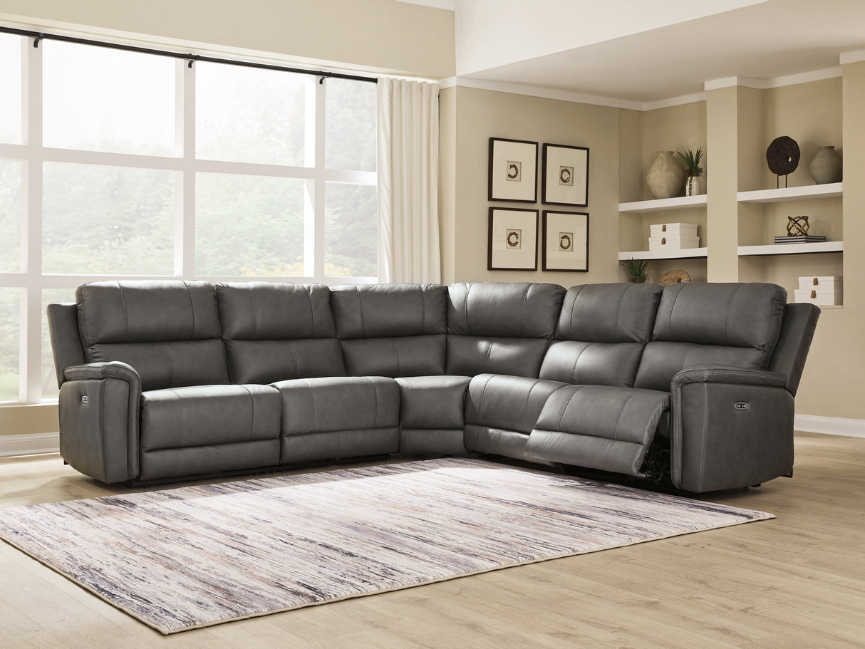 Mega Furniture - Ashley Furniture - Bleckley Sectional - 5-Piece Power Reclining Sectional / Anchor - PCU12000S4
