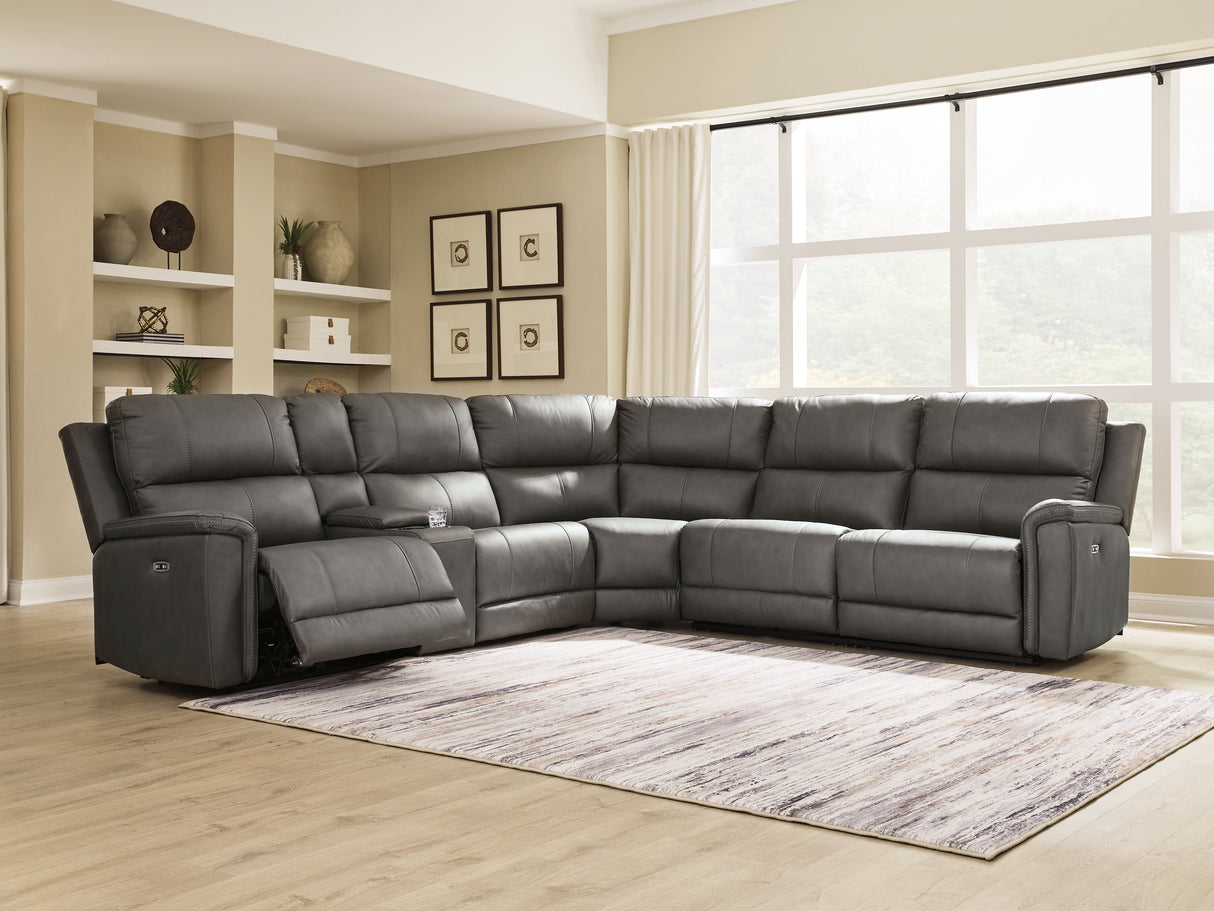 Mega Furniture - Ashley Furniture - Bleckley Sectional - 6-Piece Power Reclining Sectional / Anchor - PCU12000S5