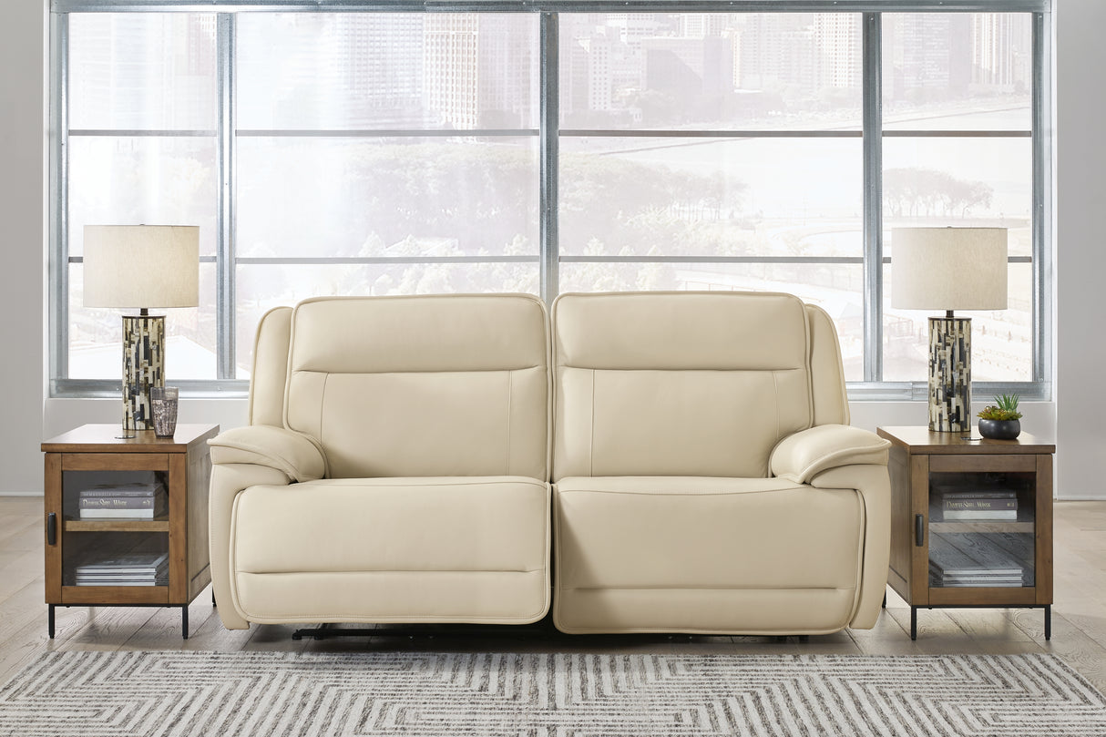 Mega Furniture - Ashley Furniture - Double Deal Sectional - 2-Piece Power Reclining Loveseat Sectional / Almond - U13001S3