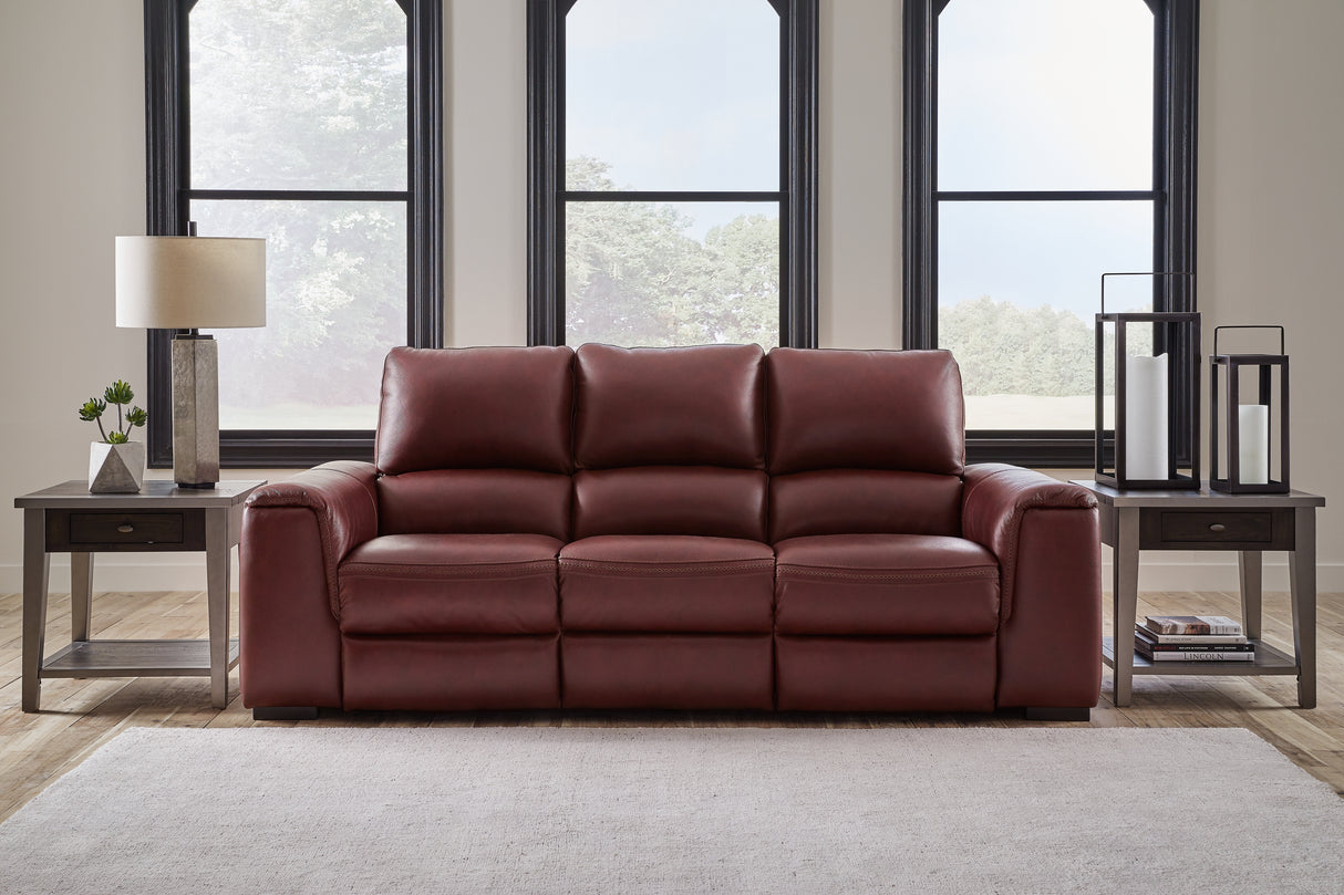 Mega Furniture - Ashley Furniture - Alessandro Living Room - PWR REC Sofa with ADJ Headrest / Garnet - U2550115