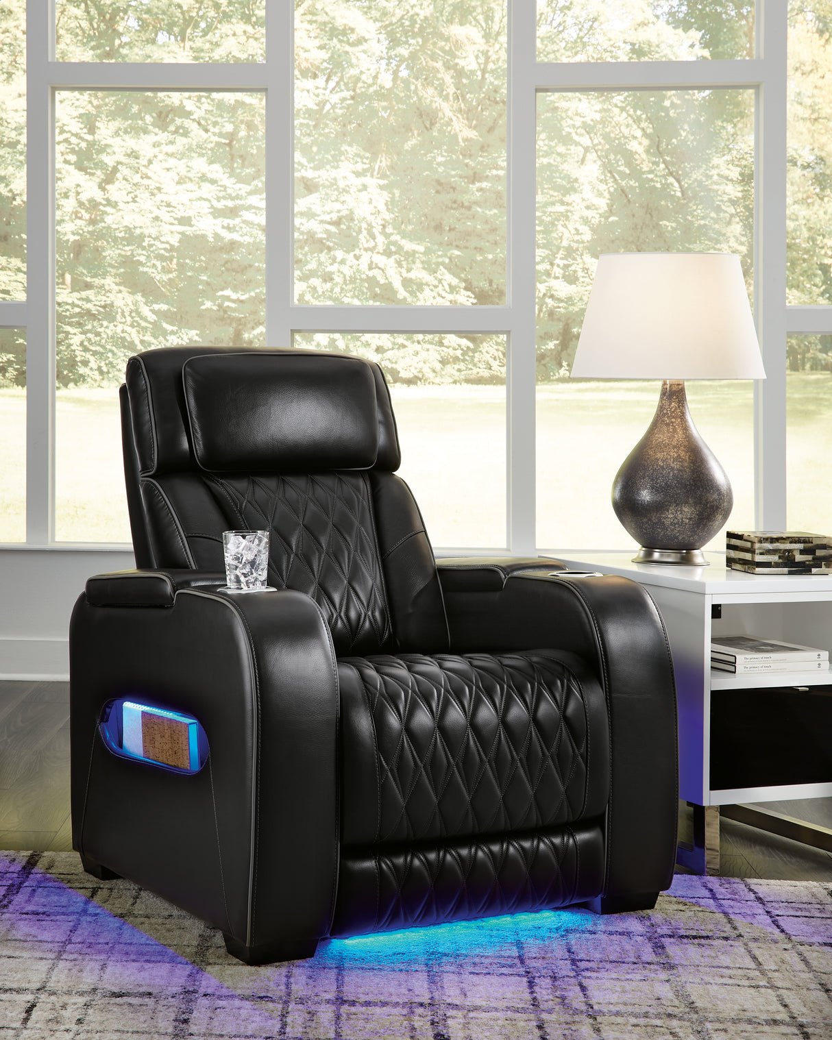 Mega Furniture - Ashley Furniture - Boyington Living Room - PWR Recliner/ADJ Headrest / Black - U2710613