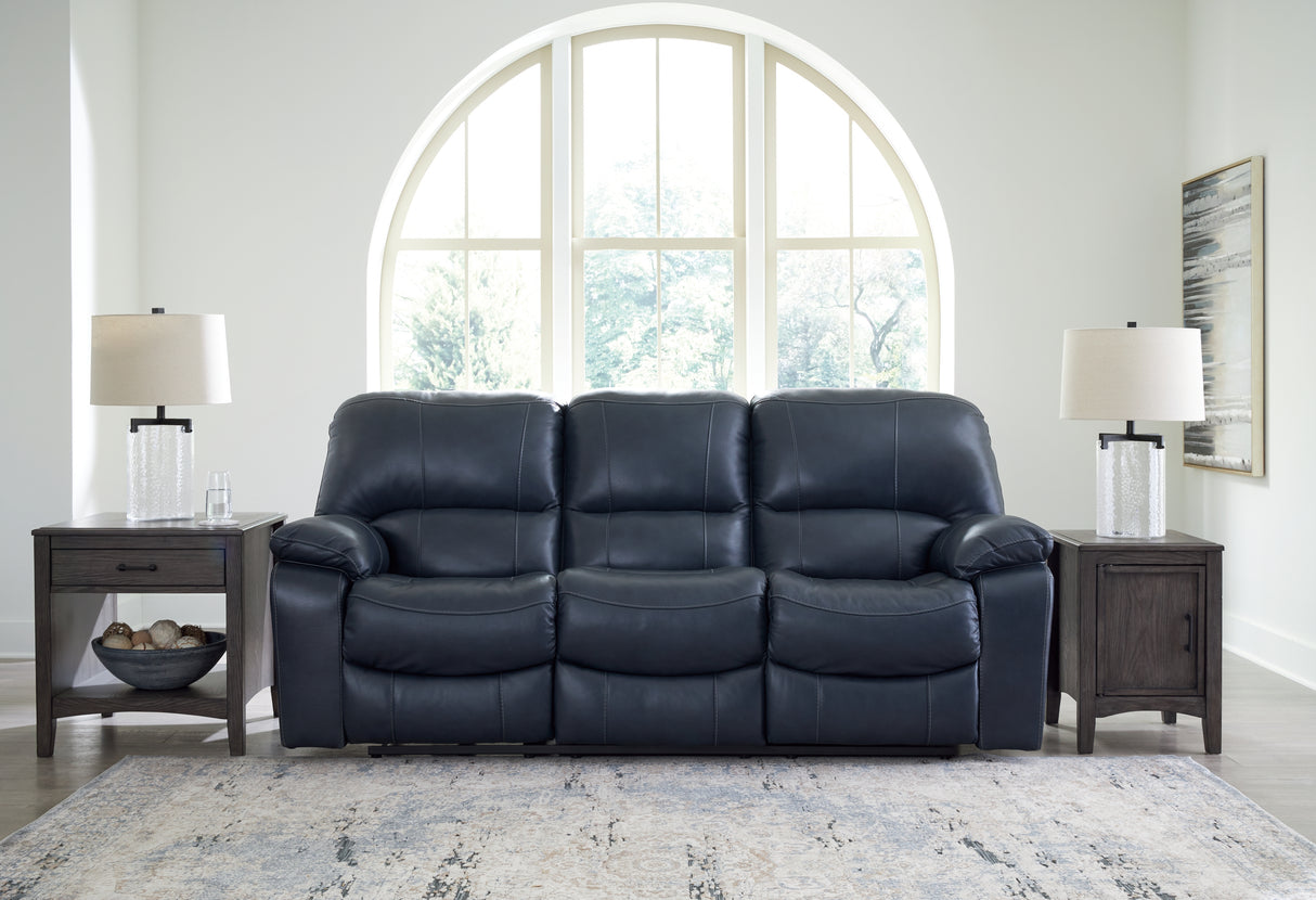 Mega Furniture - Ashley Furniture - Leesworth Living Room - Reclining Power Sofa / Ocean - U4380987